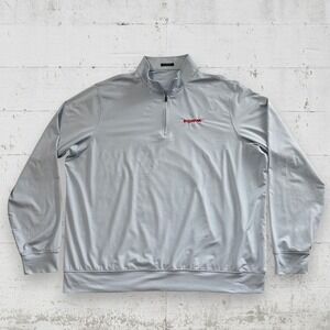 Turtleson 1/4 Zip Pullover Blue Striped Sz 3XL Equifax Golf Performance